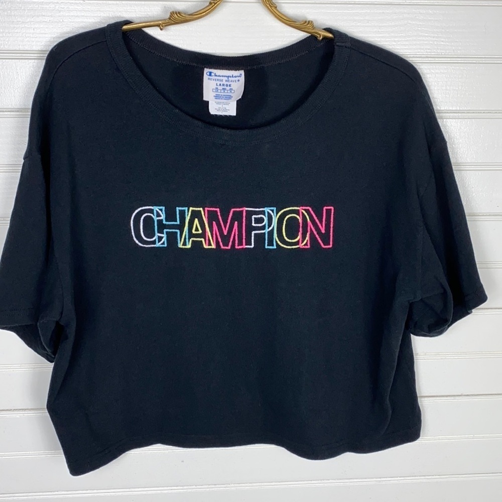 Champion Heritage Cropped Tee Multi-Colored Size Large